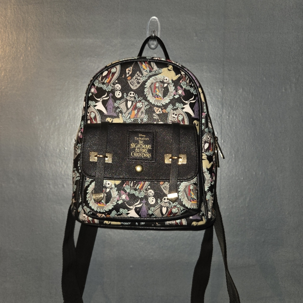 Black and Multicolor Mini Backpack
